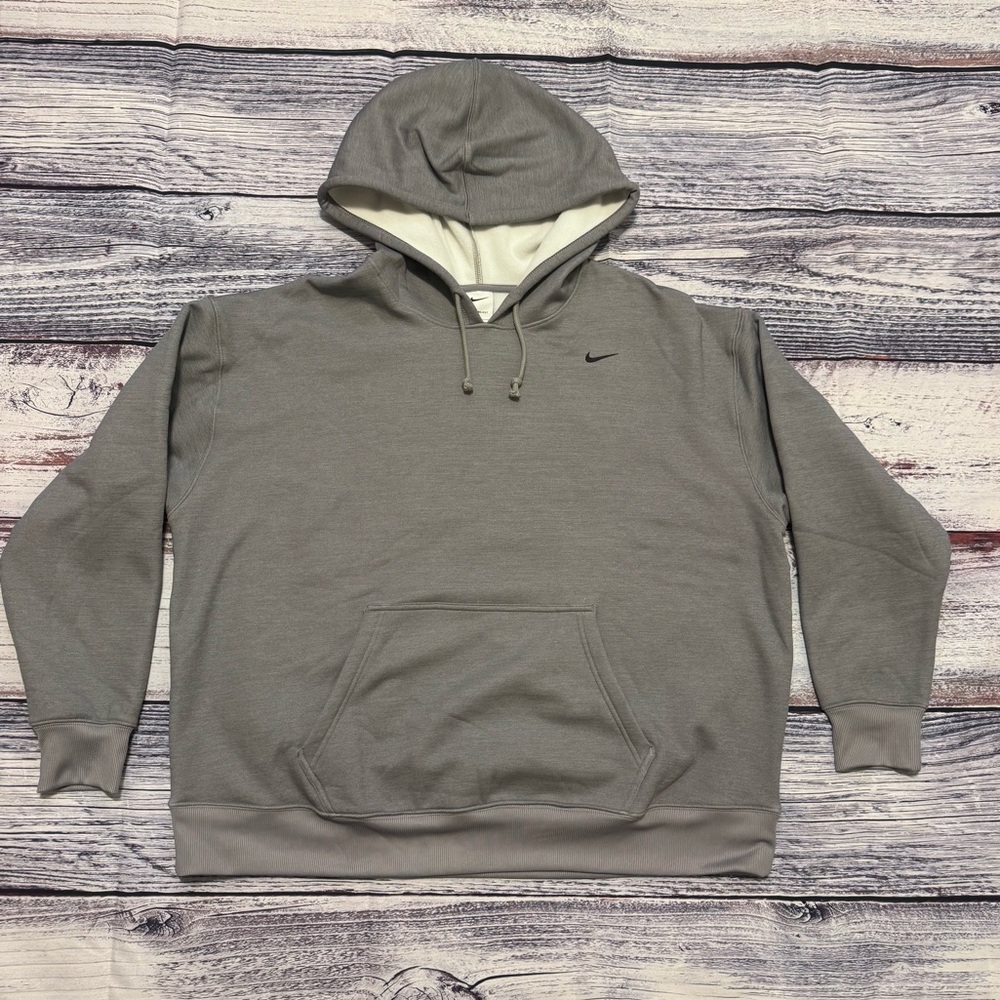 Nike Therma-FIT 1X Gray Pullover Hoodie Women’s Fleece Lined Soft Cozy